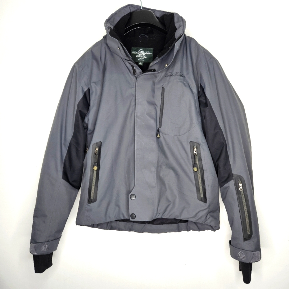 Brooks Brothers ProSport Men's Ski Snow Jacket Sz S Grey Black